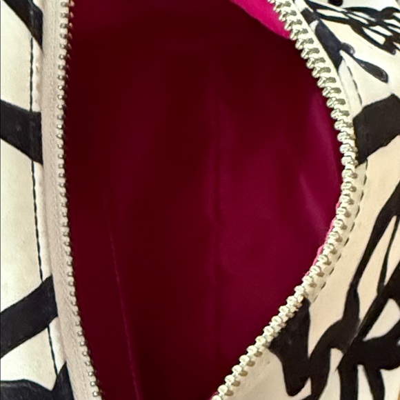 Coach Y2K Black, White, and Hot Pink Satin Graffiti Shoulder/ Crossbody Bag - Picture 5 of 5